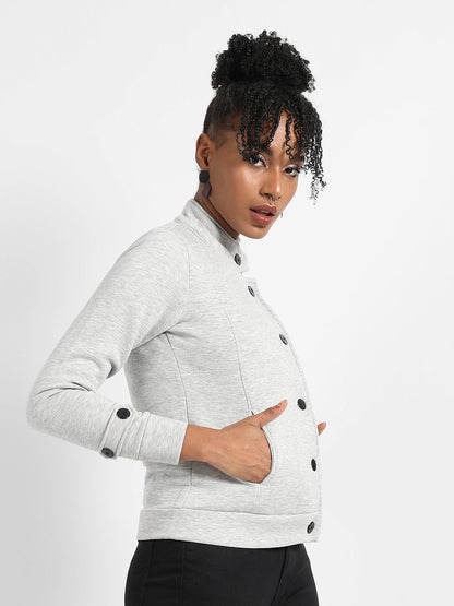 Single-Breasted Jacket With Angled Open Pockets