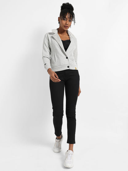 Single-Breasted Jacket With Angled Open Pockets