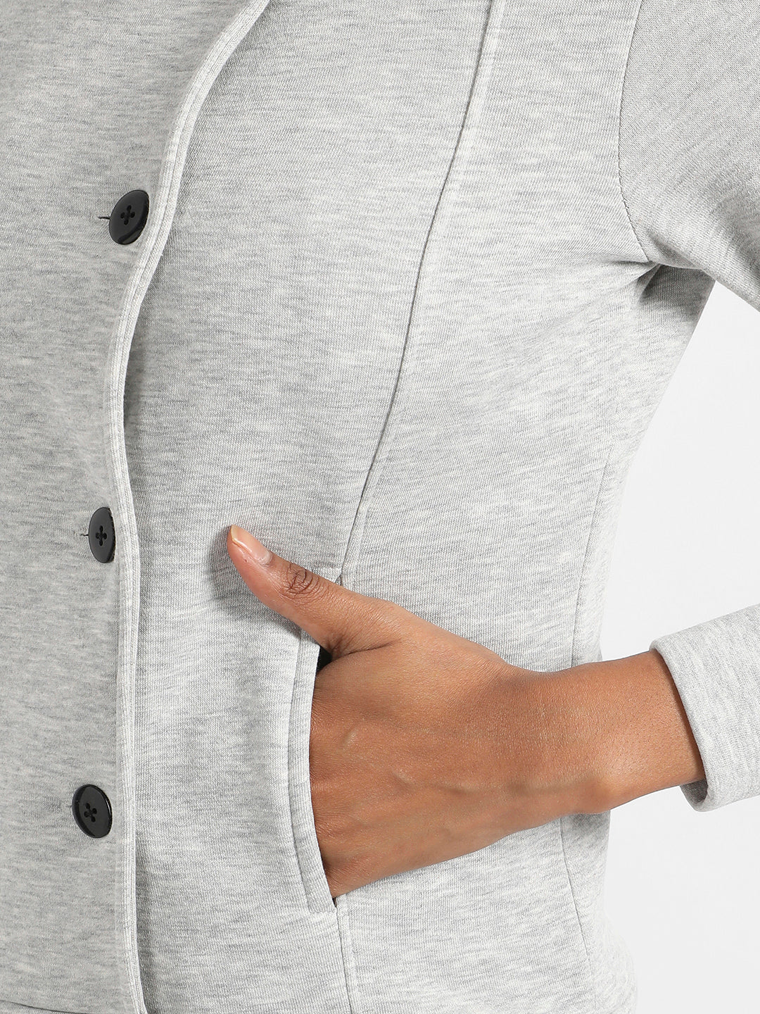 Single-Breasted Jacket With Angled Open Pockets