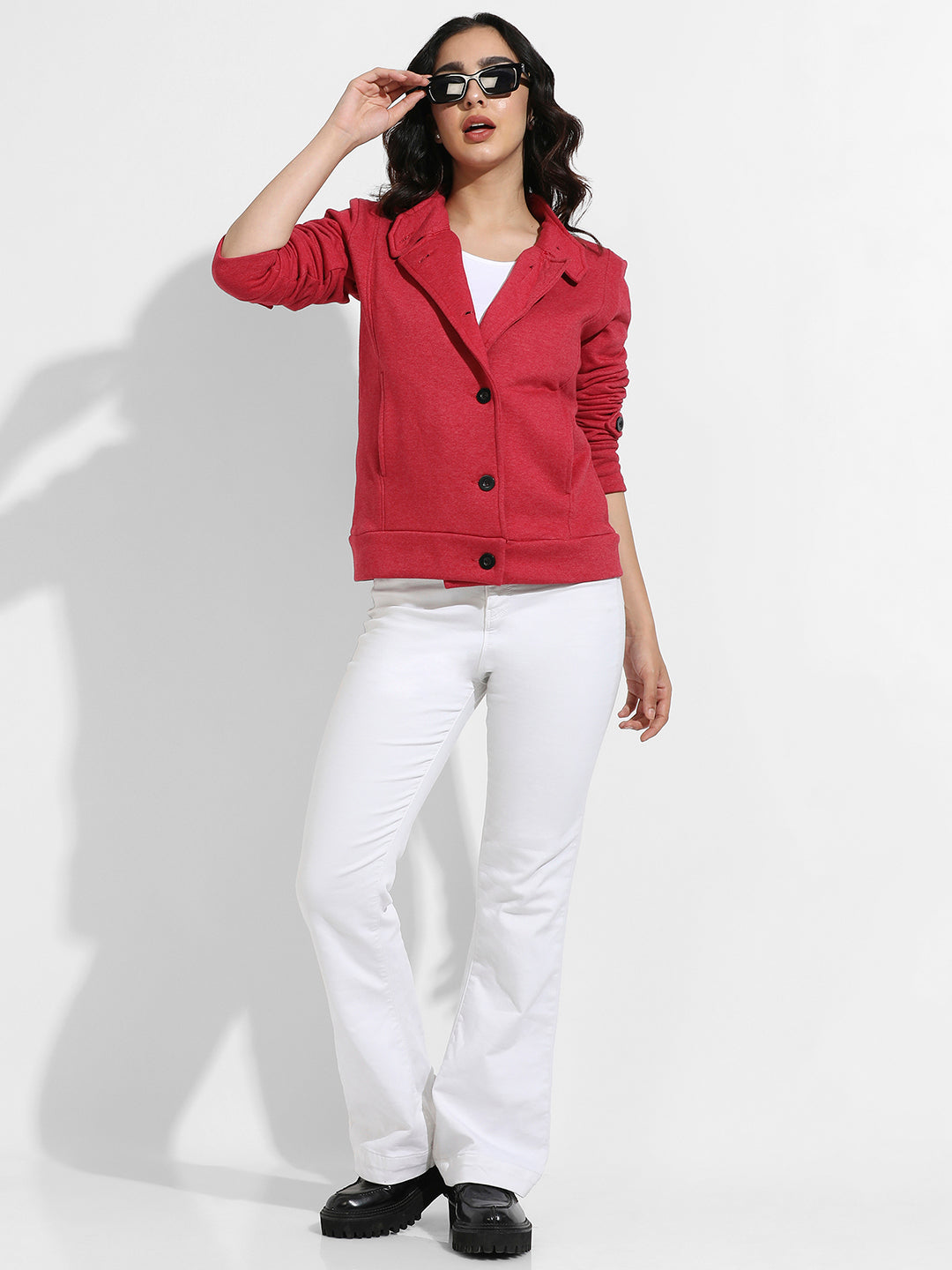 Single-Breasted Jacket With Angled Open Pockets