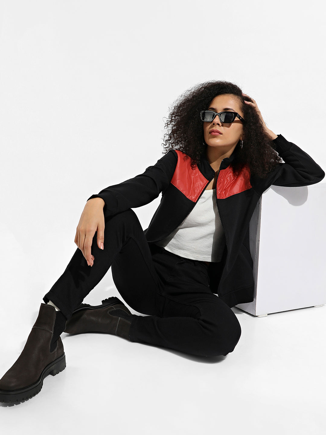 Zip-Front Jacket With Quilted Details