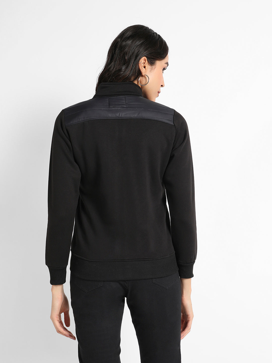 Zip-Front Jacket With Quilted Details