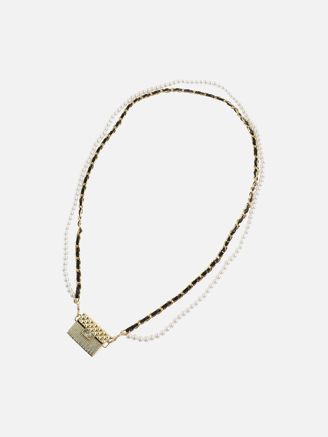 Glimmering Essentials: The Metallic Bodychain and Mini Purse Combo