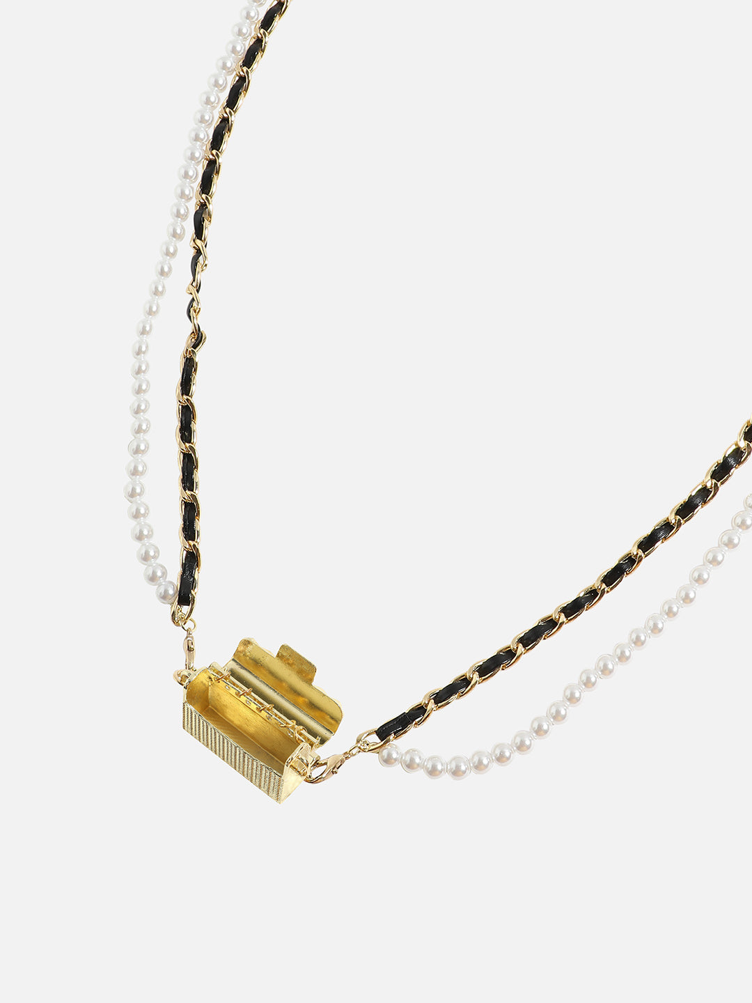 Glimmering Essentials: The Metallic Bodychain and Mini Purse Combo