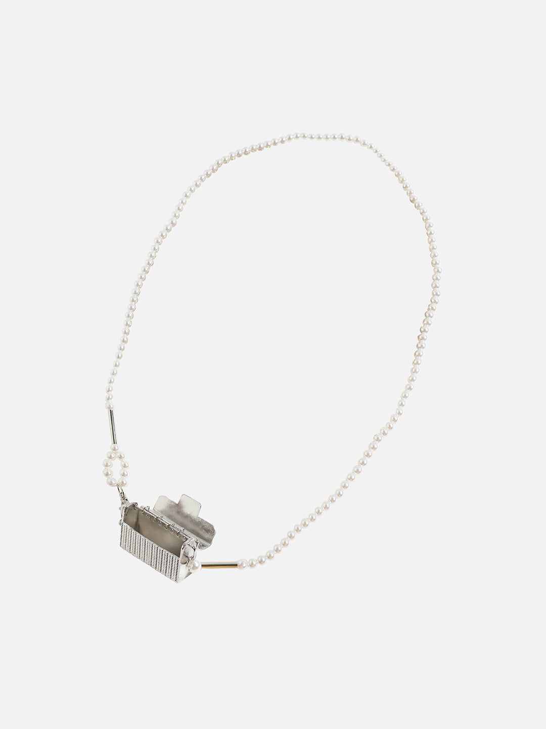 Dazzling Allure: Adorning with a Metallic Bodychain and Mini Purse