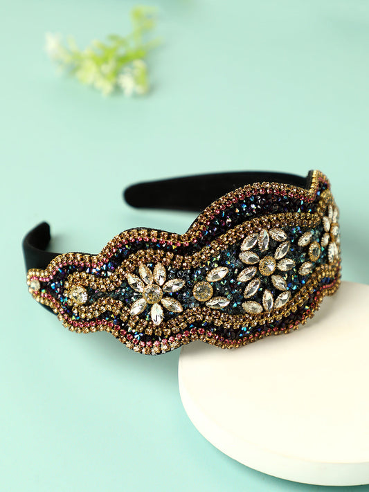 Royal Aura: The Enchanting Embellished Hairband