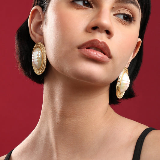 Gold-Plated Studs Earrings