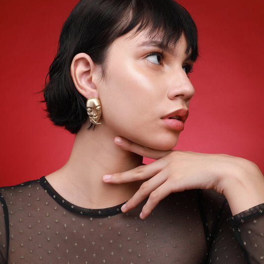 Gold-Plated Studs Earrings