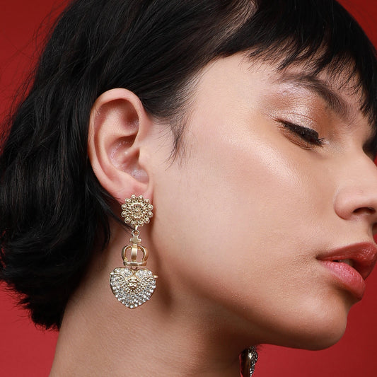 Gold-Plated Drop Earrings Earrings