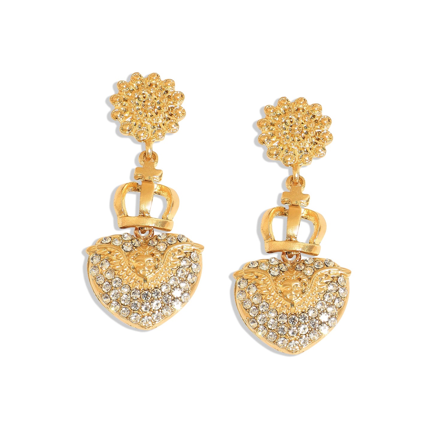 Gold-Plated Drop Earrings Earrings