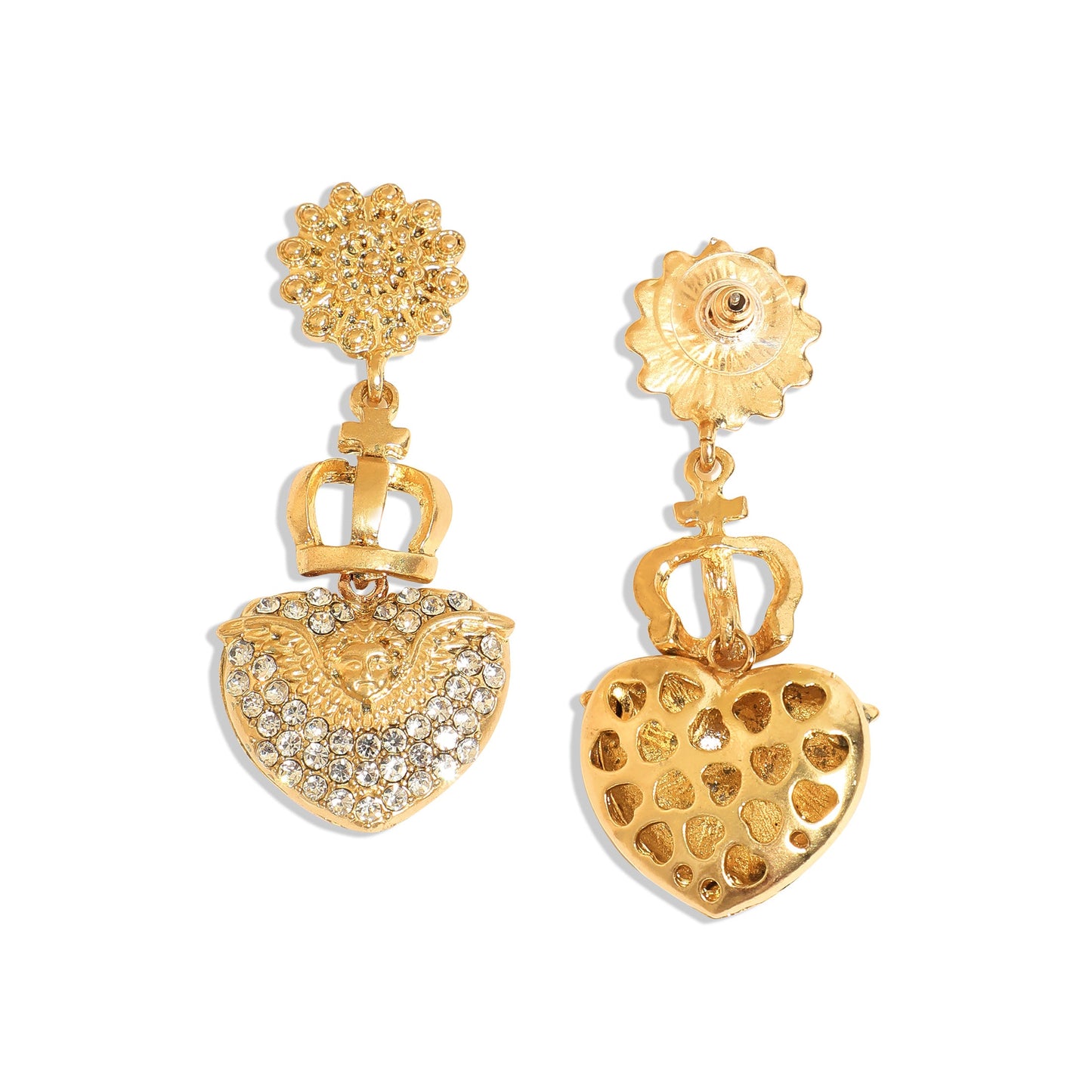 Gold-Plated Drop Earrings Earrings