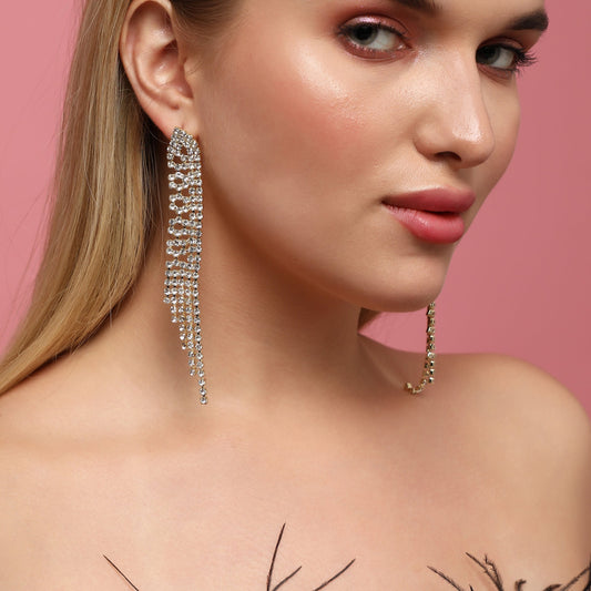 Gold-Plated Drop Earrings Earrings