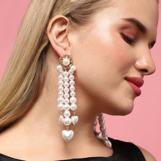 Gold-Plated Drop Earrings Earrings