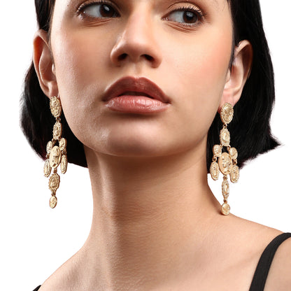 Gold-Plated Drop Earrings Earrings