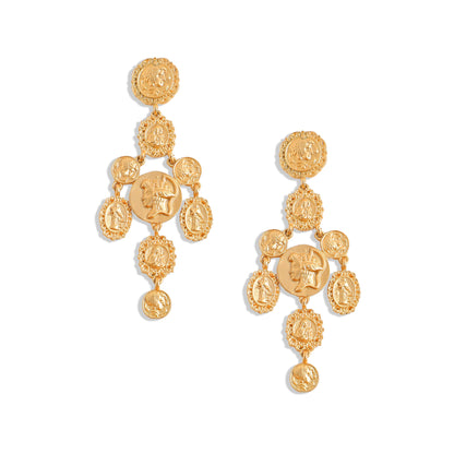 Gold-Plated Drop Earrings Earrings