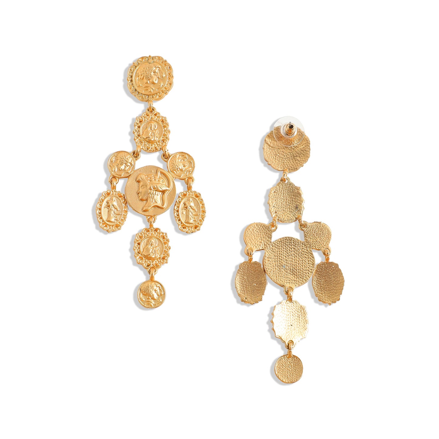 Gold-Plated Drop Earrings Earrings