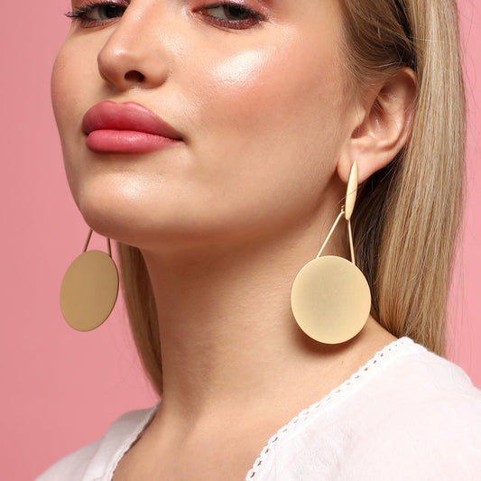 Gold-Plated Drop Earrings Earrings