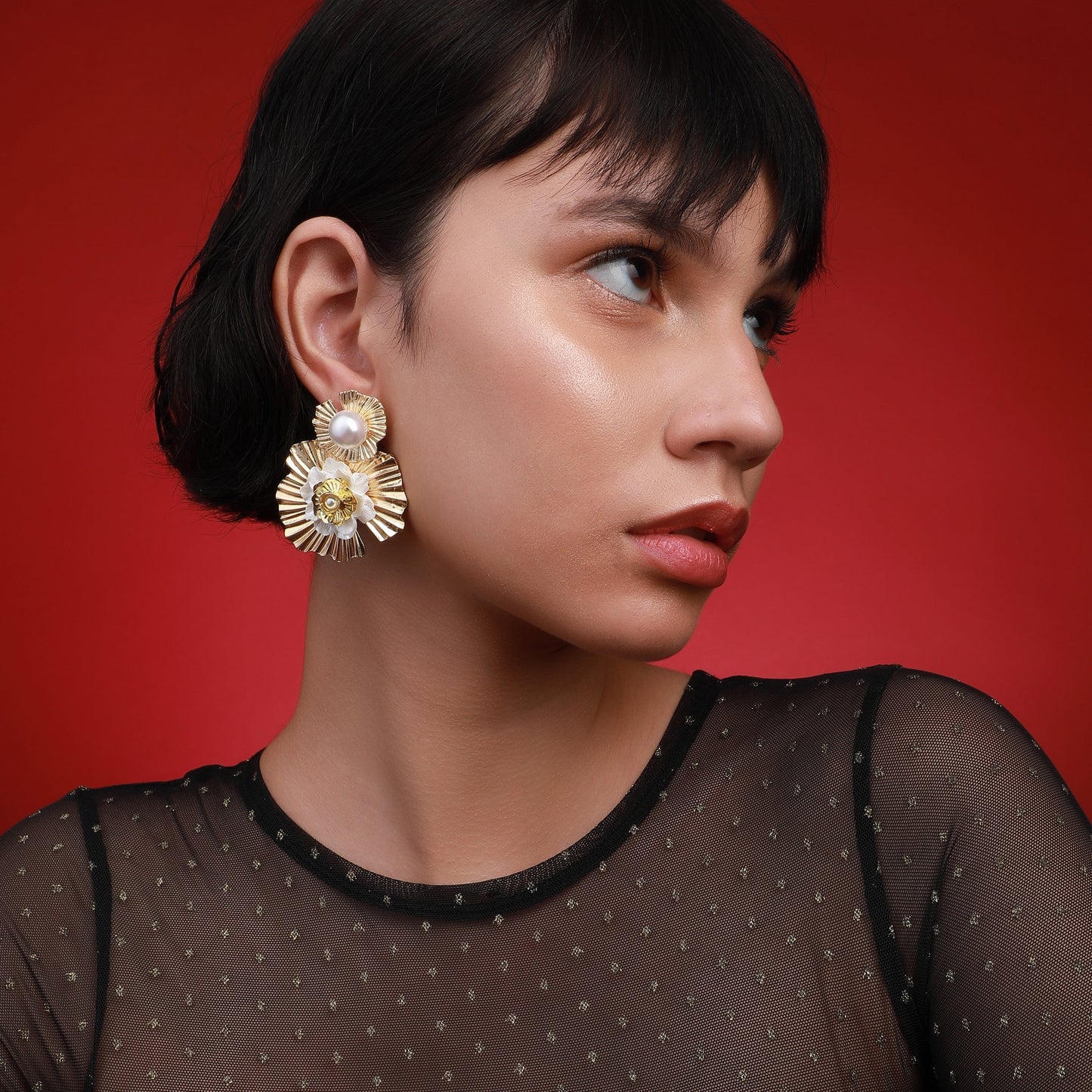 Gold-Plated Studs Earrings