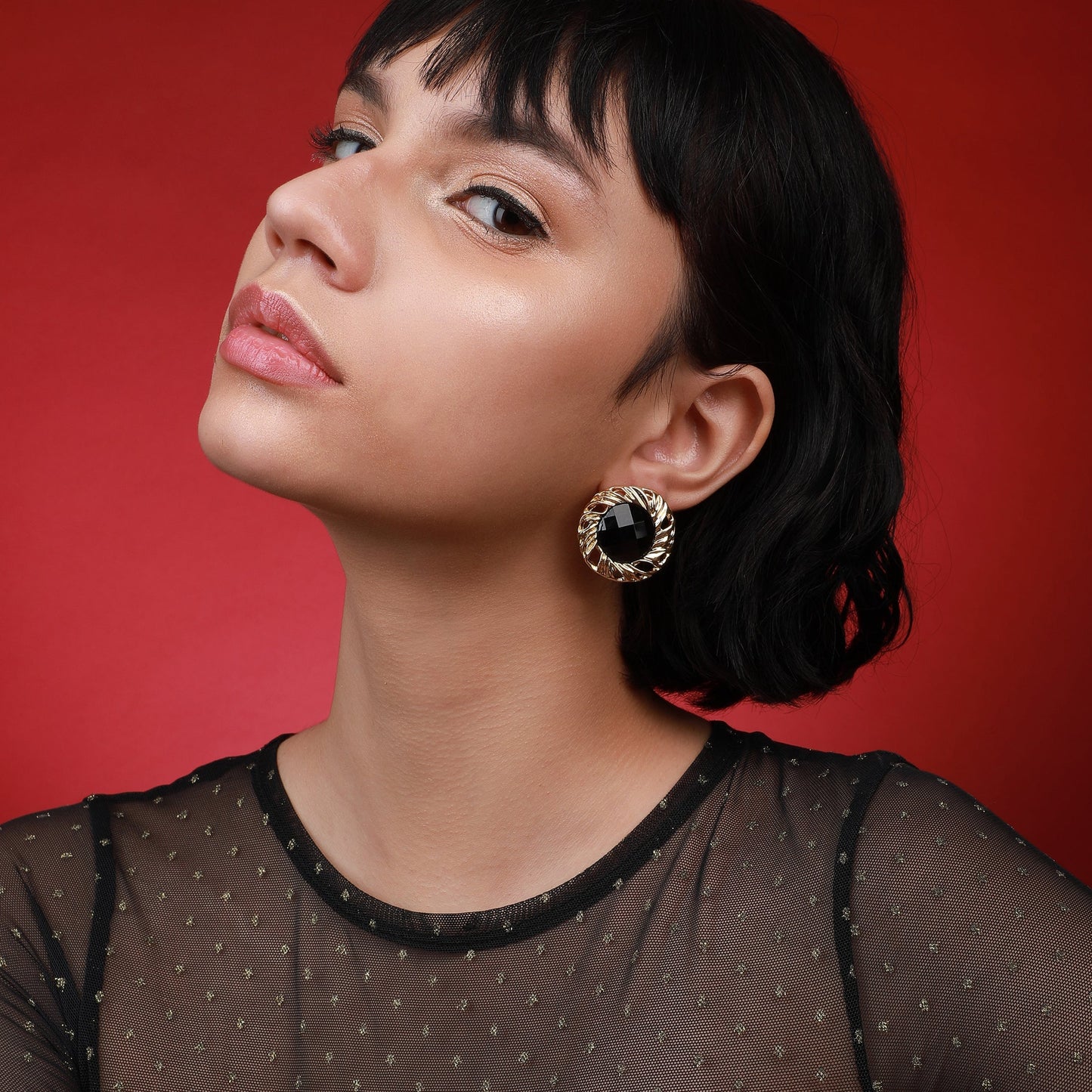 Gold-Plated Studs Earrings