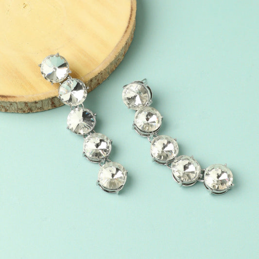 Silver-Plated Drop Earrings Earrings