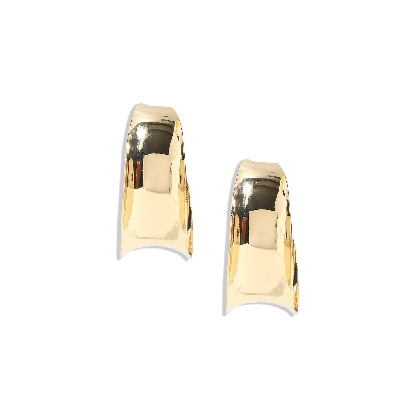 Gold-Plated Half Hoop Earrings Earrings