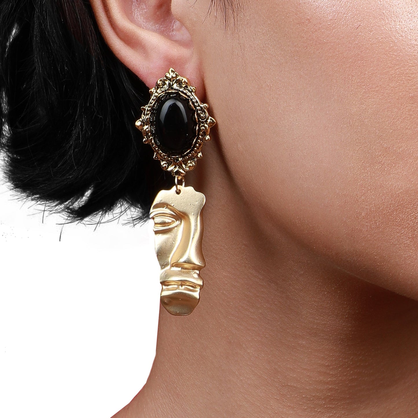 Gold-Plated Drop Earrings Earrings