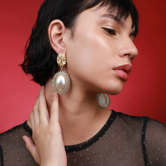 Gold-Plated Drop Earrings Earrings