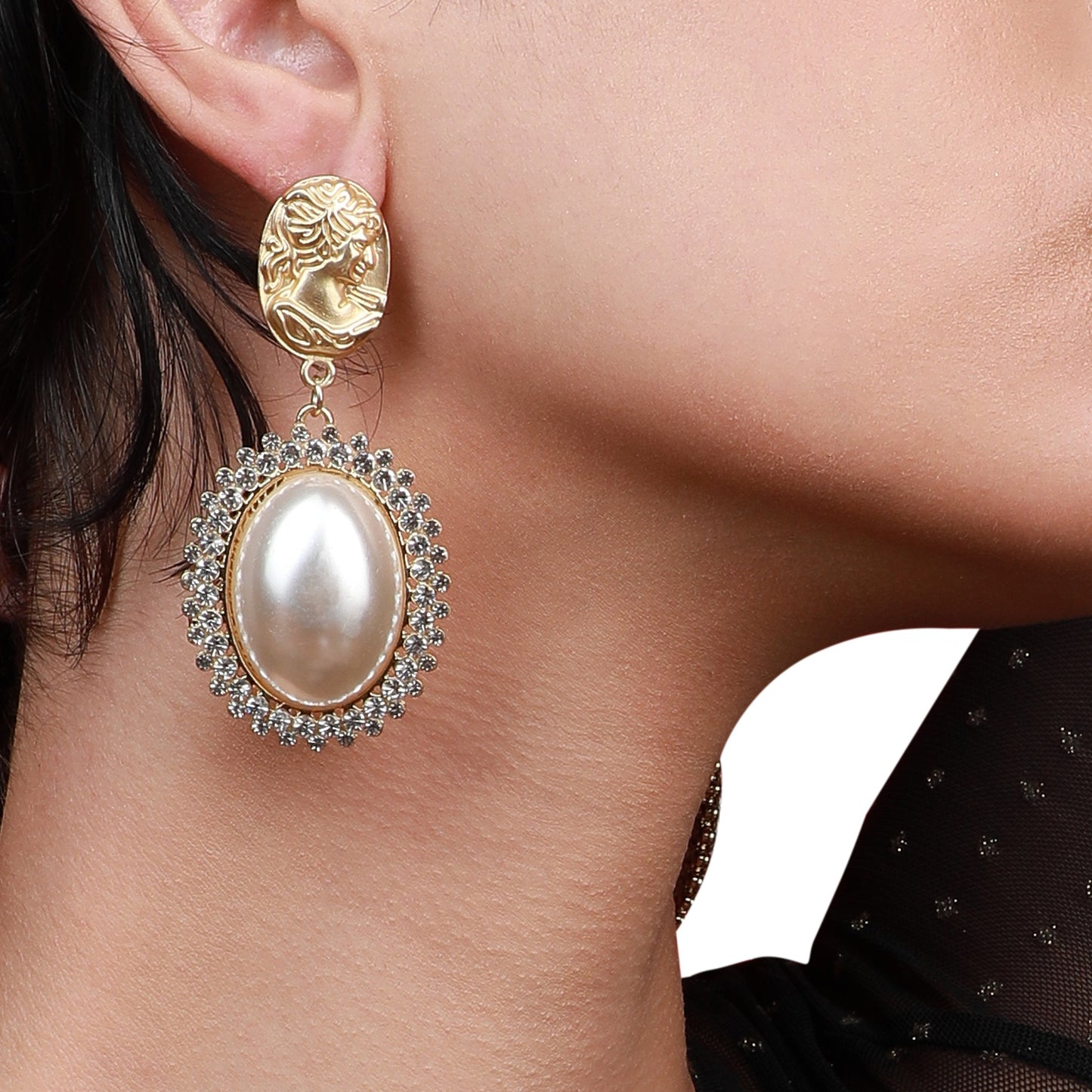 Gold-Plated Drop Earrings Earrings