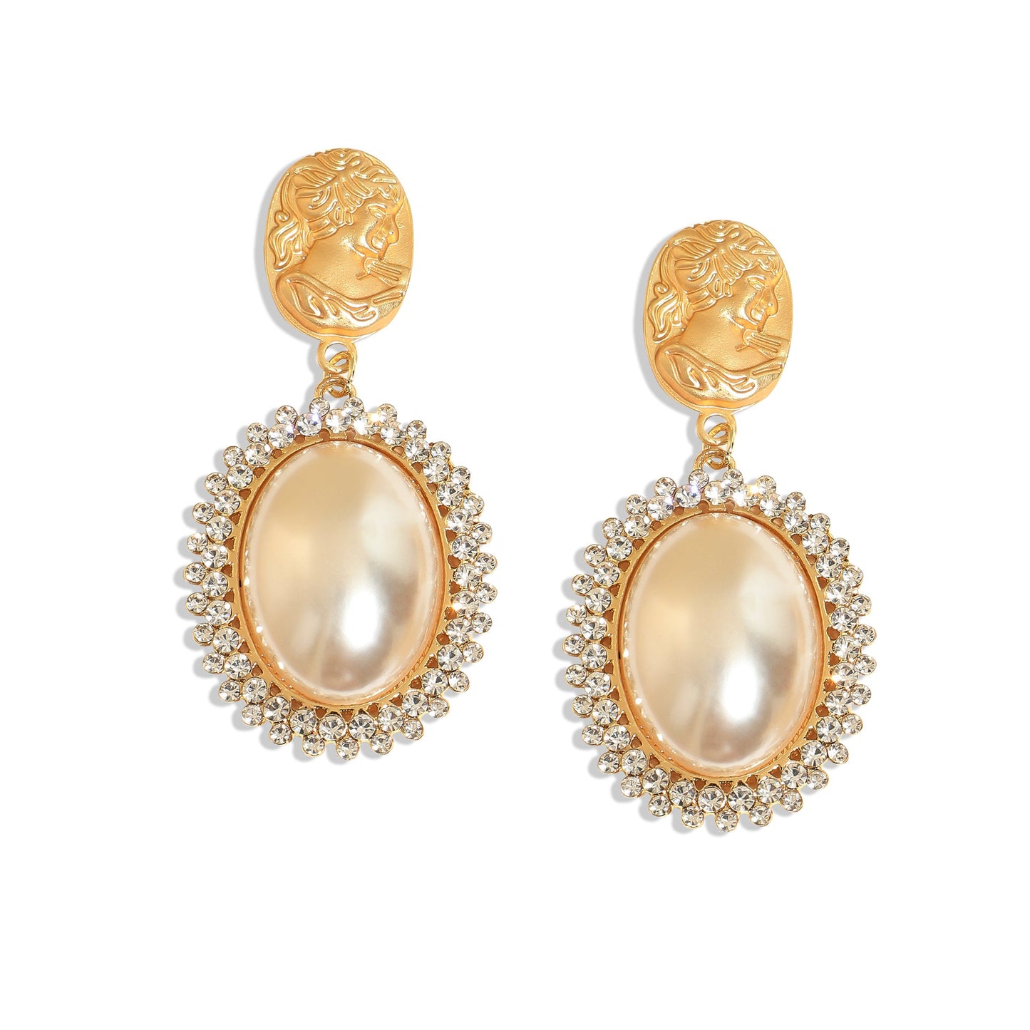 Gold-Plated Drop Earrings Earrings