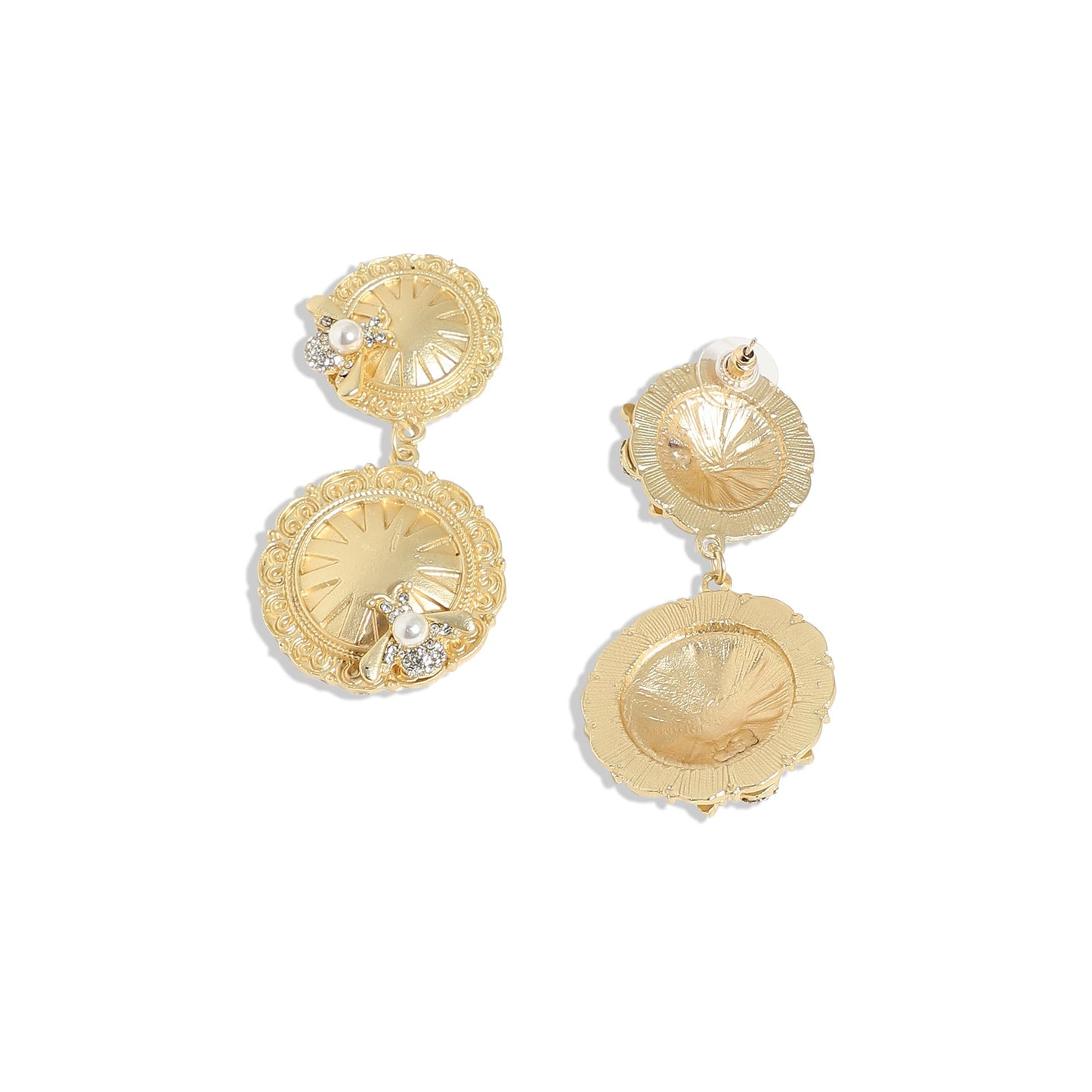 Gold-Plated Drop Earrings Earrings