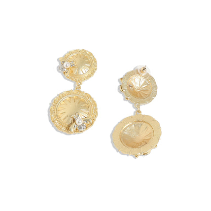 Gold-Plated Drop Earrings Earrings