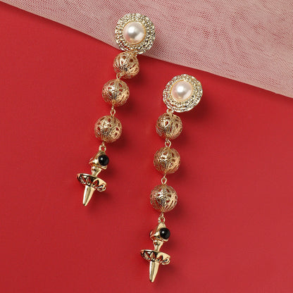 Gold-Plated Drop Earrings Earrings