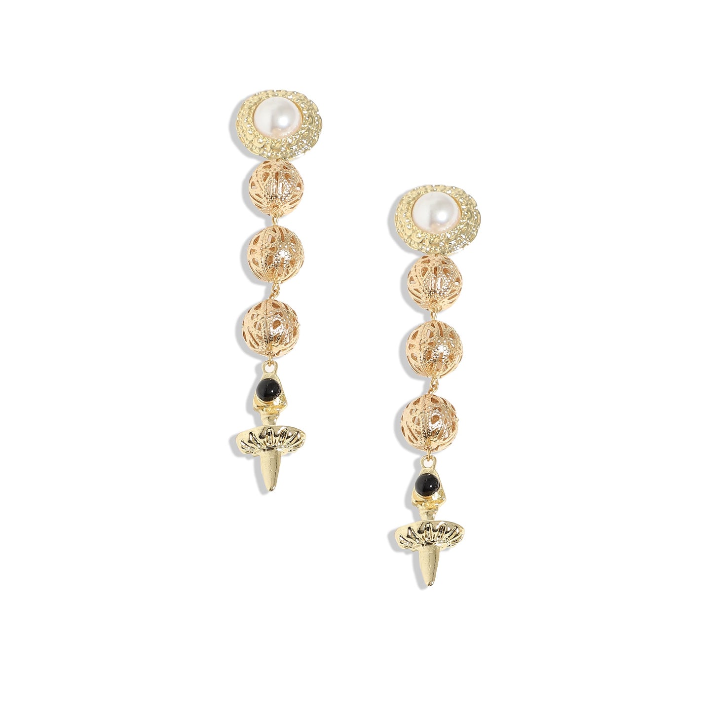 Gold-Plated Drop Earrings Earrings
