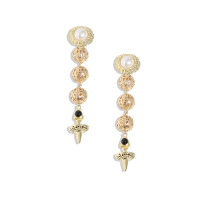 Gold-Plated Drop Earrings Earrings