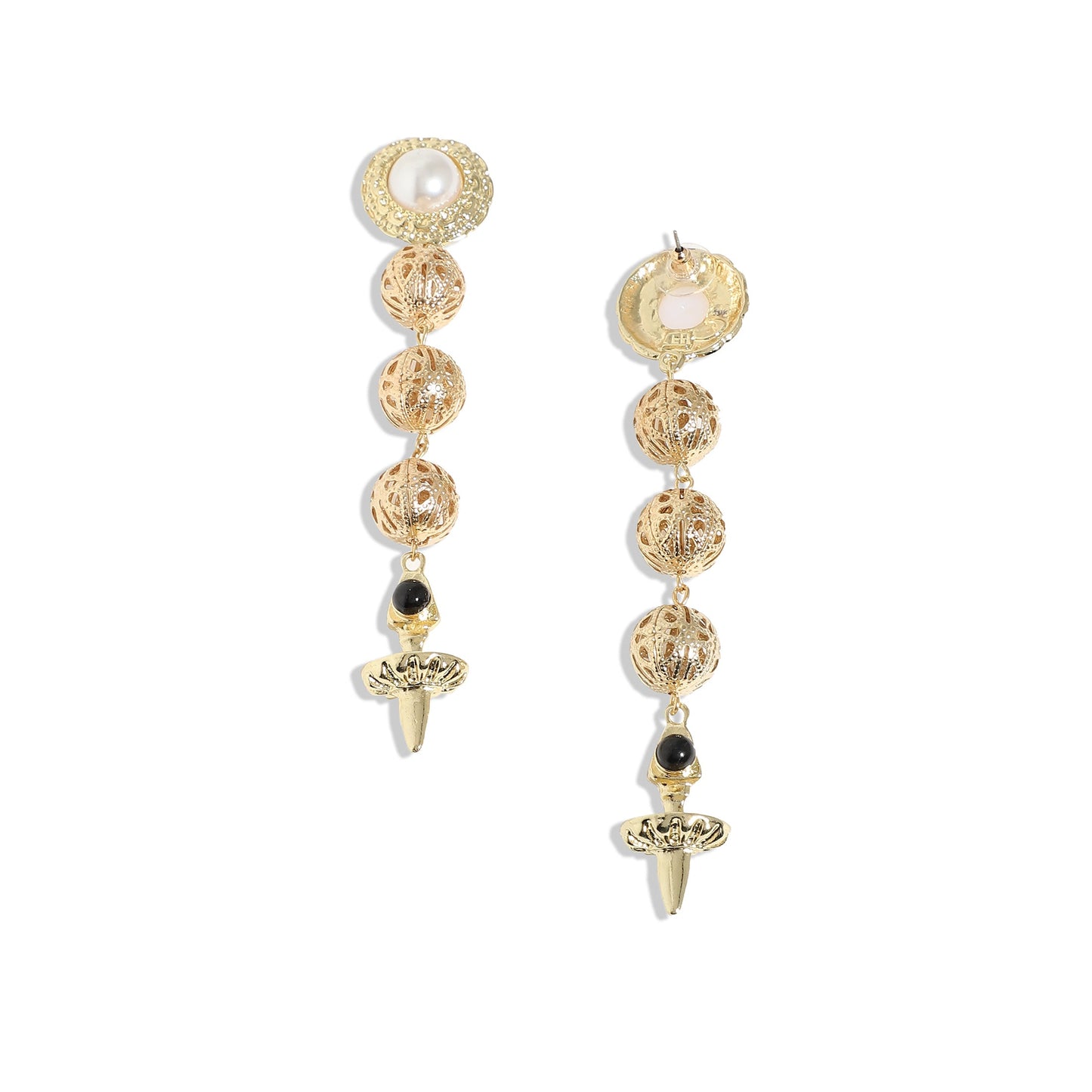 Gold-Plated Drop Earrings Earrings