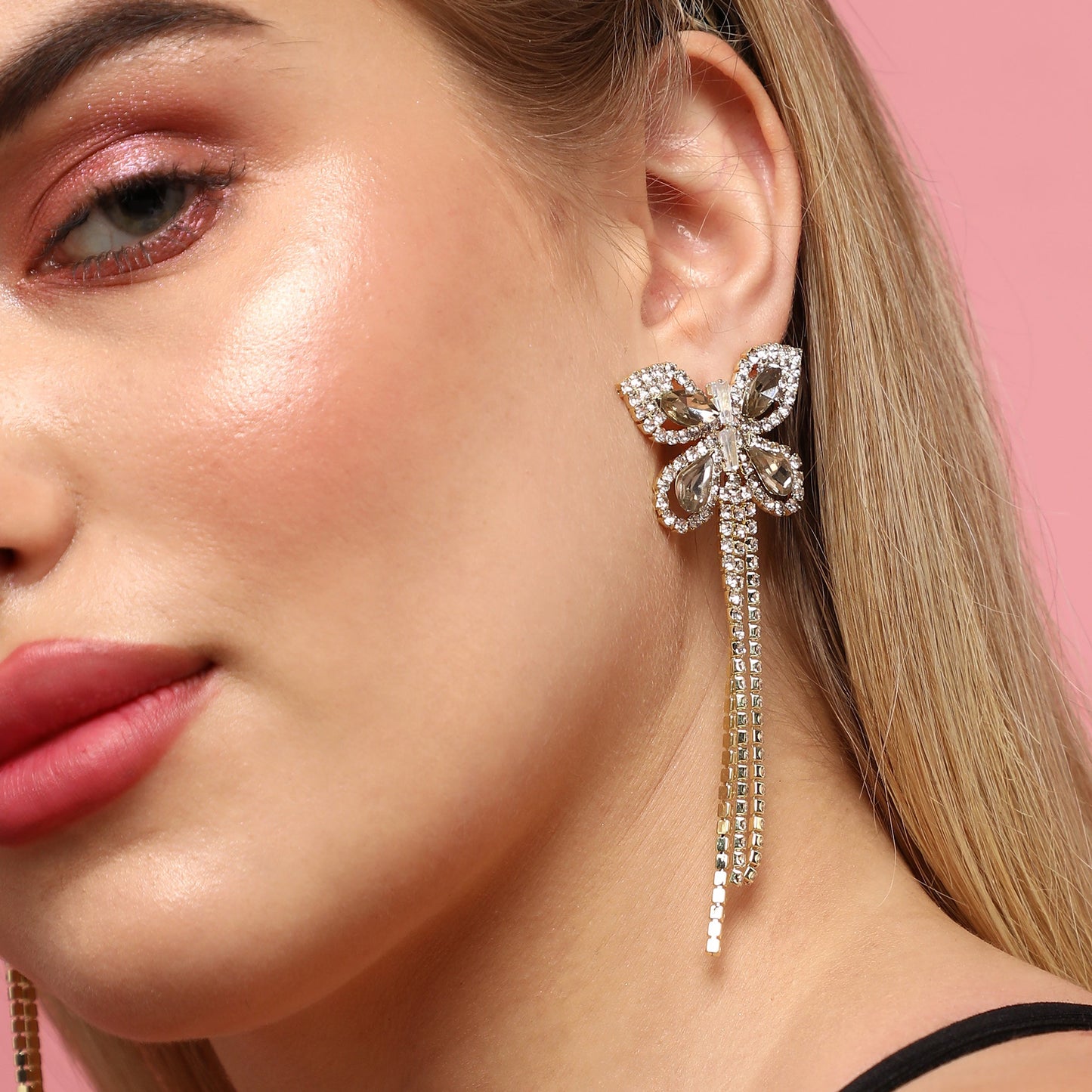 Gold-Plated Drop Earrings Earrings