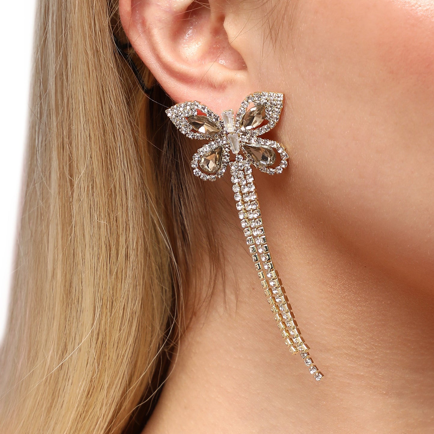 Gold-Plated Drop Earrings Earrings