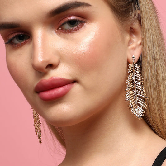 Gold-Plated Drop Earrings Earrings