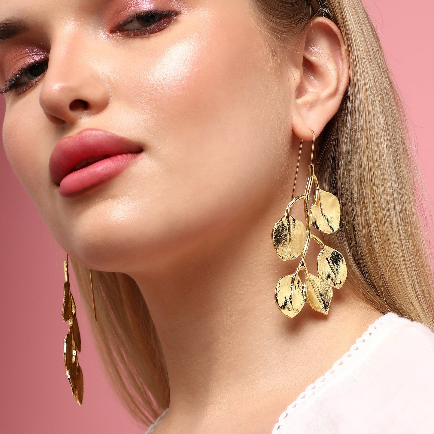Gold-Plated Drop Earrings Earrings