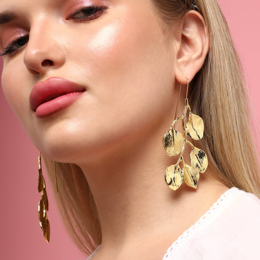 Gold-Plated Drop Earrings Earrings