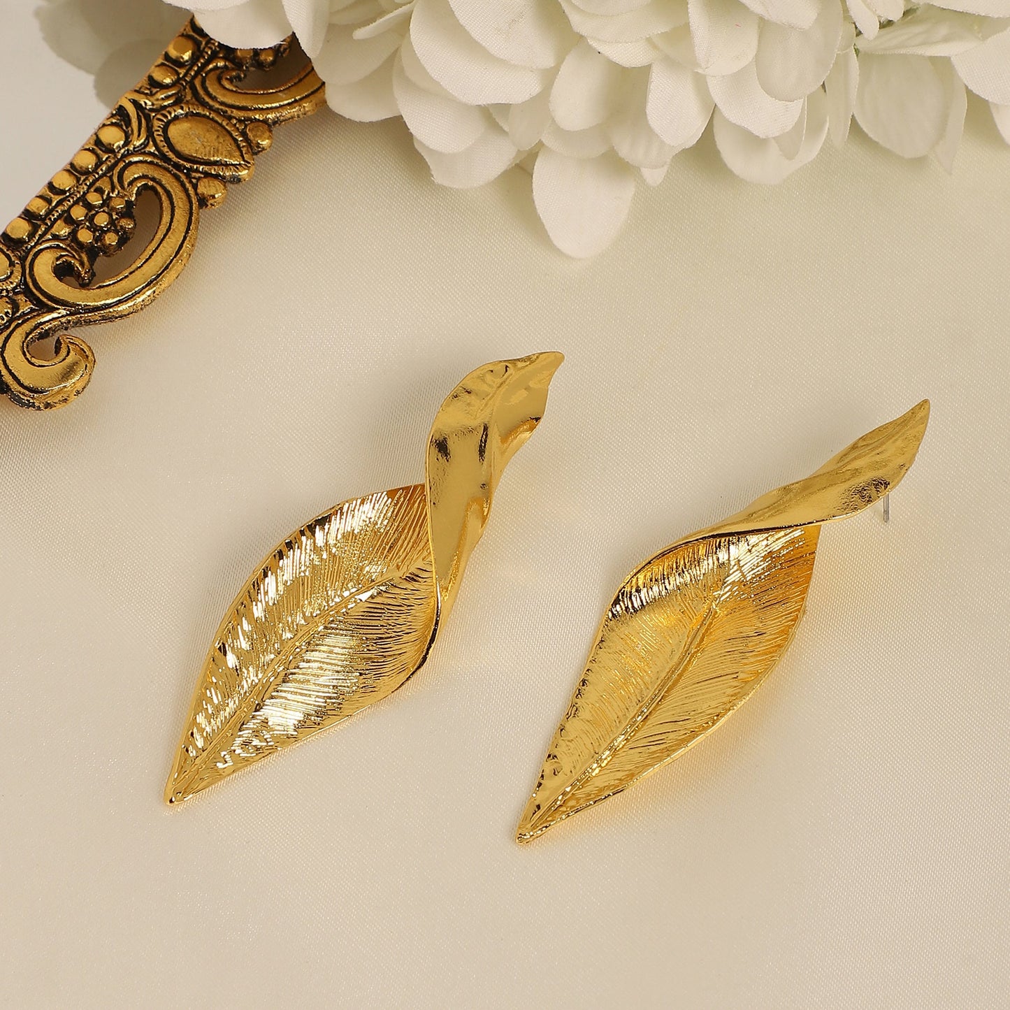 Gold-Plated Drop Earrings Earrings