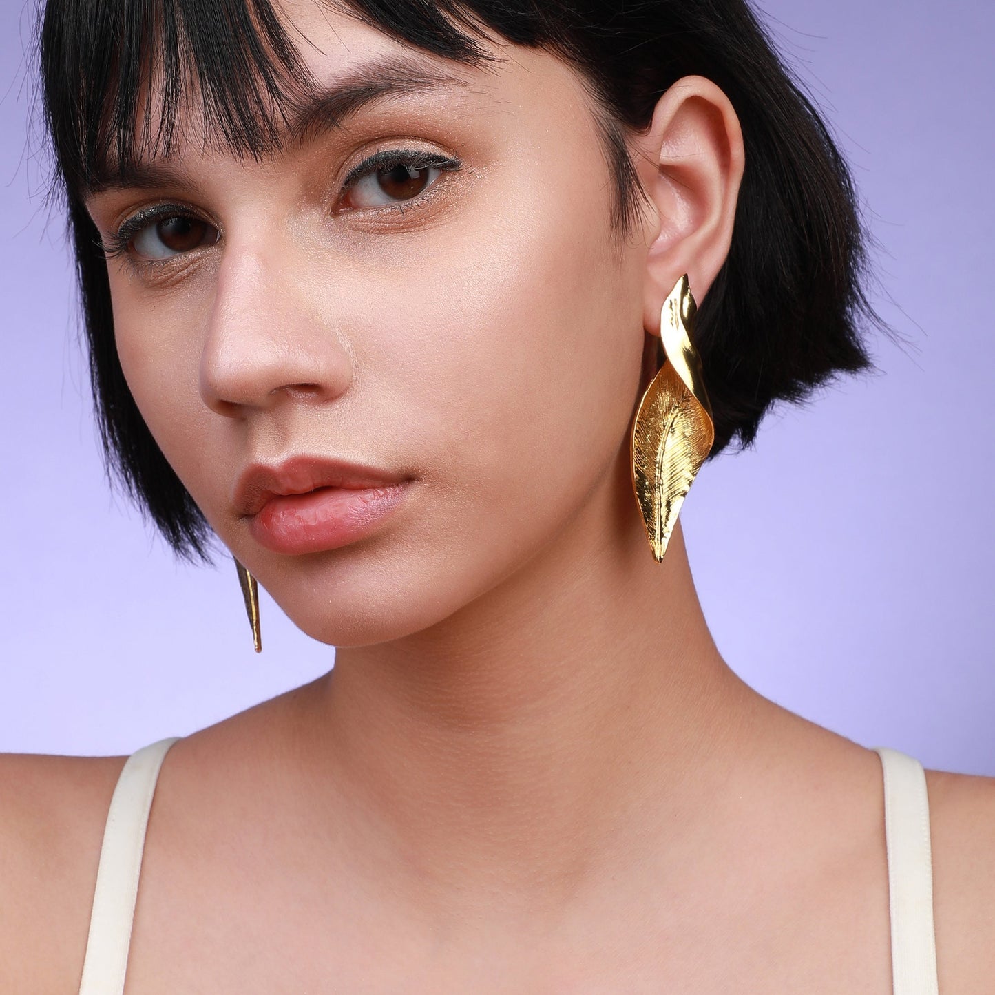 Gold-Plated Drop Earrings Earrings