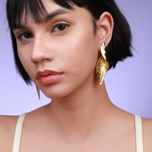 Gold-Plated Drop Earrings Earrings