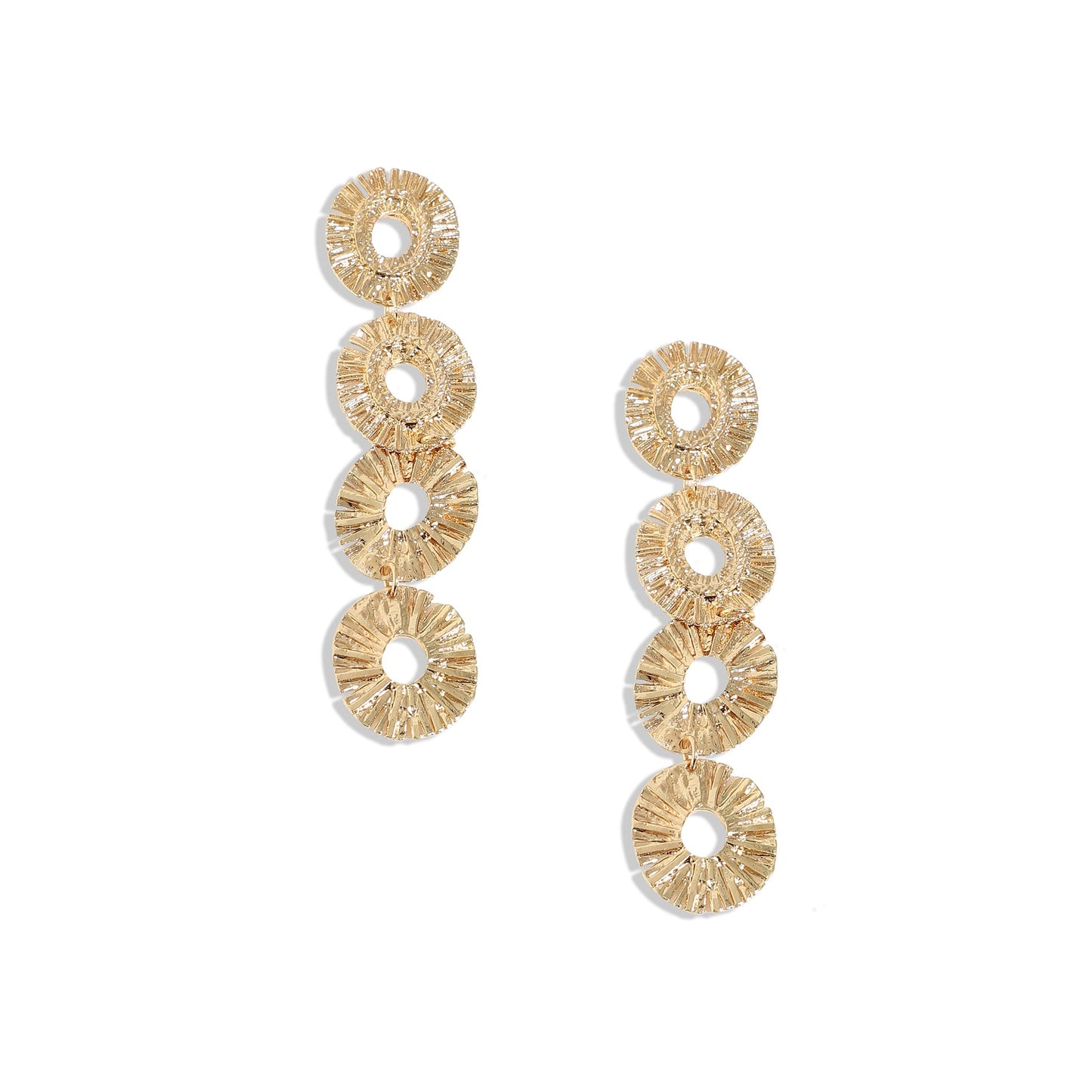 Gold-Plated Drop Earrings Earrings