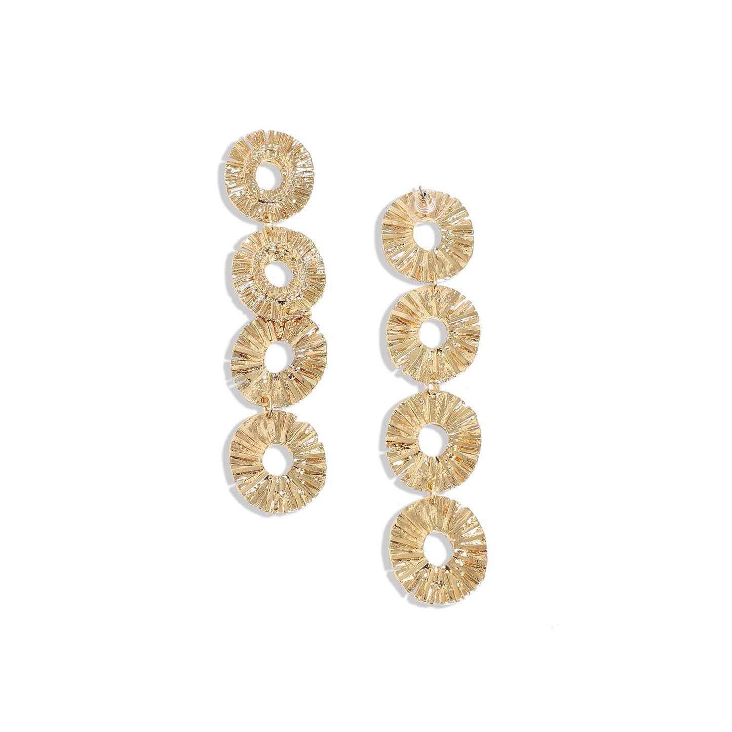 Gold-Plated Drop Earrings Earrings