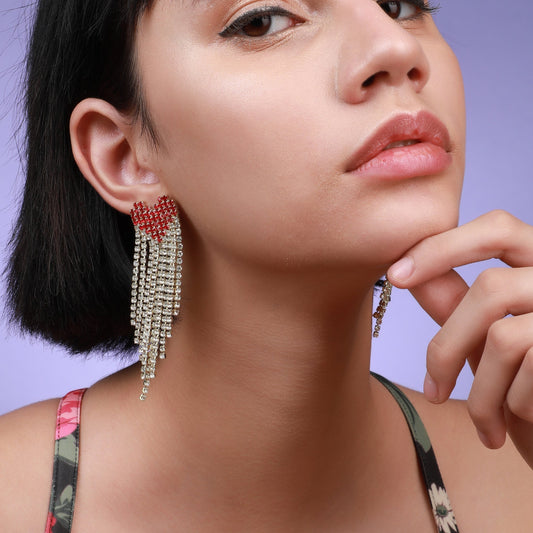 Silver-Plated Drop Earrings Earrings