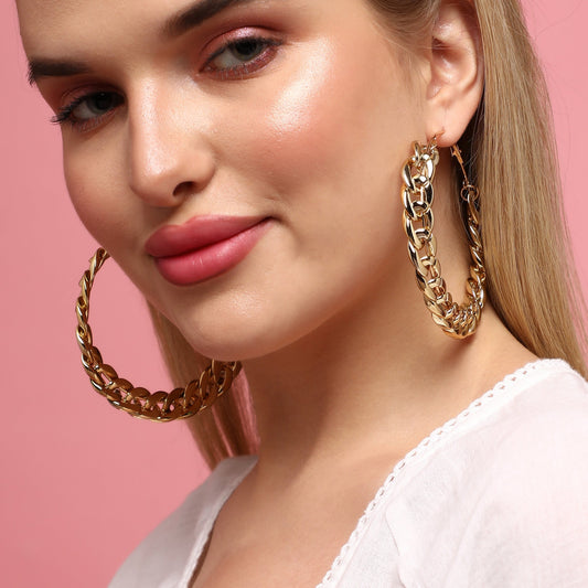 Gold-Plated Hoop Earrings Earrings