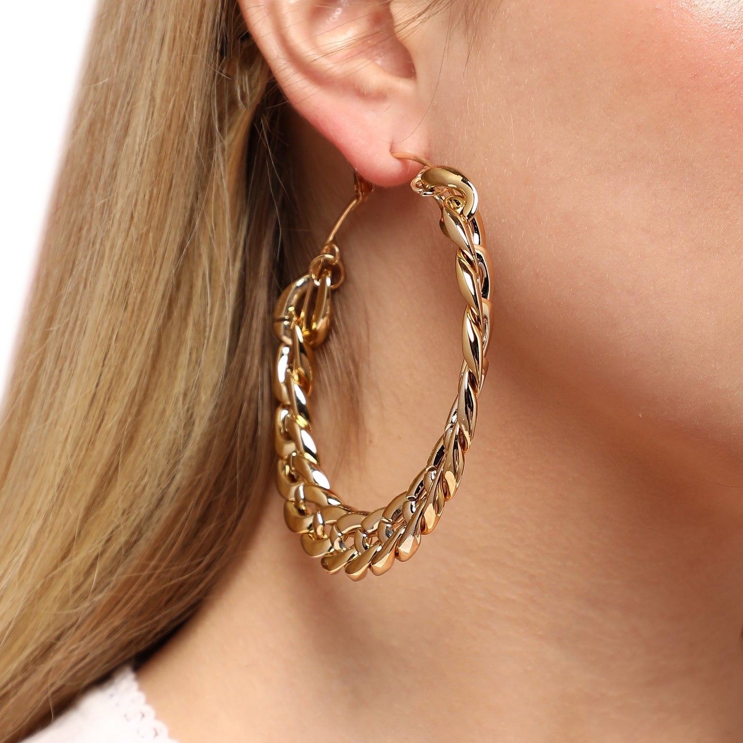 Gold-Plated Hoop Earrings Earrings