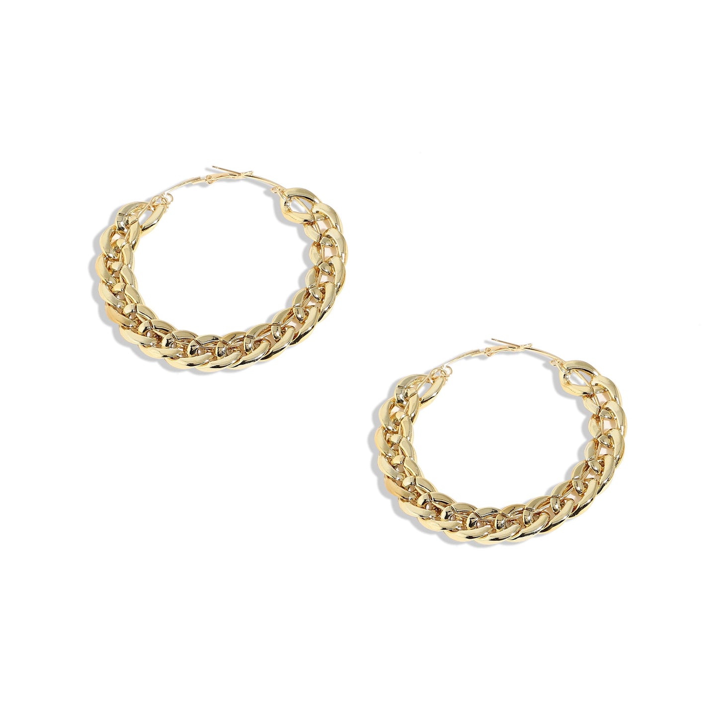 Gold-Plated Hoop Earrings Earrings