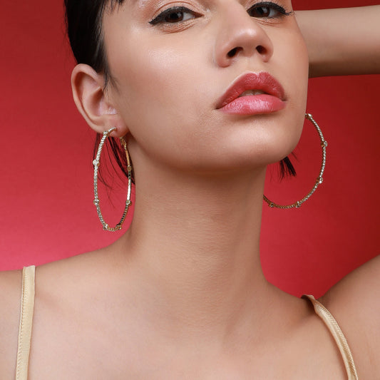 Gold-Plated Hoop Earrings Earrings